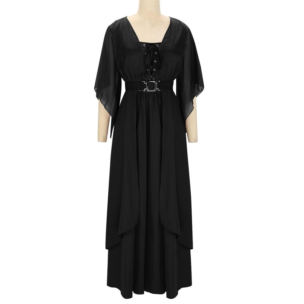 Women's Dress Dress Solid Color Slimming Gothic Style Dress