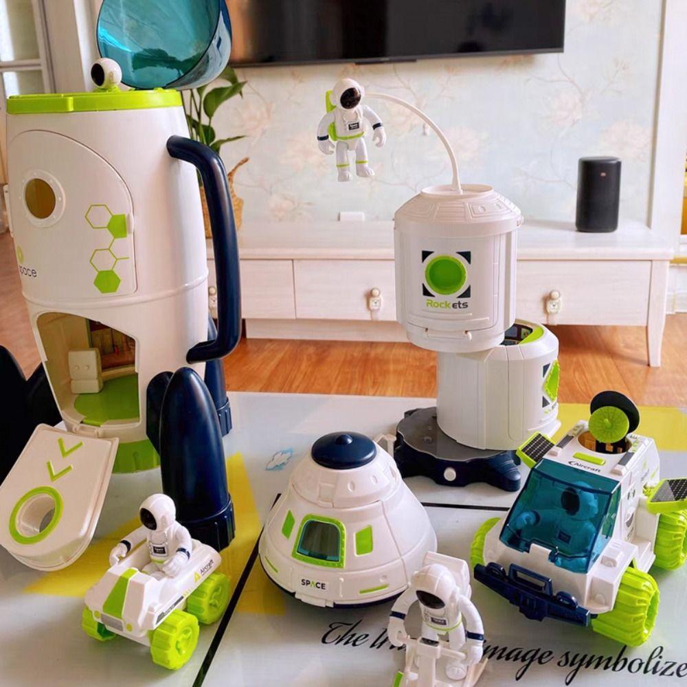 Space Station Space Shuttle Toys Rocket Acousto Optic Space Toys Puzzle Toy   Toy for Kid