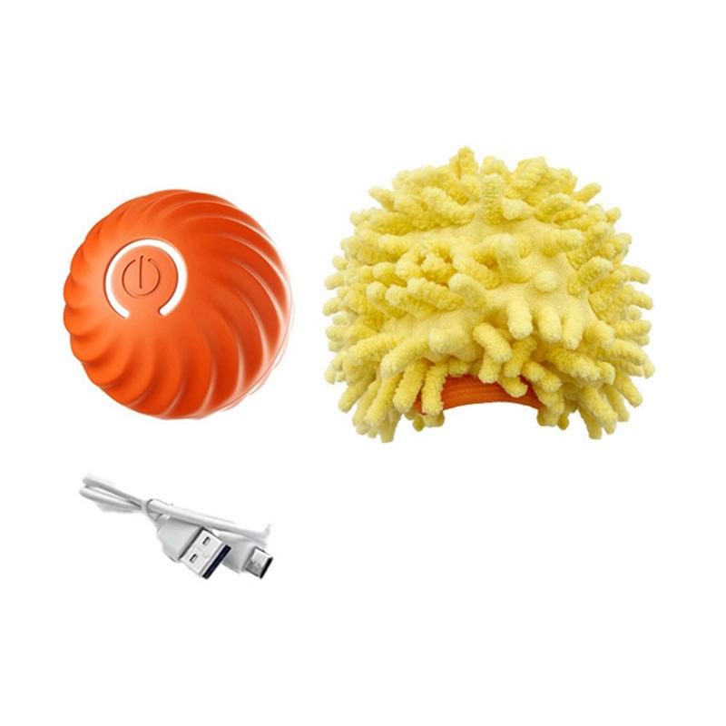 

Good-Interactive Dog Ball For Puppies And Medium-Sized Dogs-Automatic, Squeaky, With Lights оранжевый