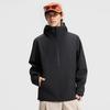 Li Ning Outdoor CF Shell Three-In-One Fleece Warm Water-Resistant Loose Sports Jacket Men Jacket Black AWBV089-4