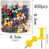 400PC Push Pins,Thumb Tacks for Bulletin Board,Thumb Tacks for Wall Hangings,Office Tacks Color Pins for Desk Decor Organization