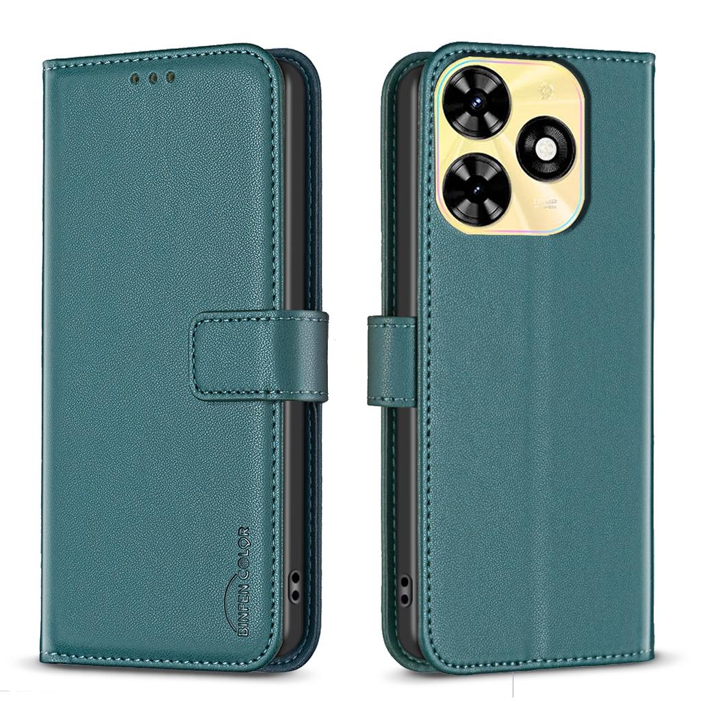 BINFEN COLOR BF17 For Infinix Smart 8 4G Leather Cover Viewing Stand Wallet Phone Case