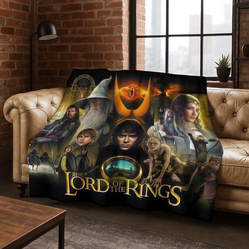 Classics L-Lord of The Rings H-Hobbit Movie Flannel Blanket,Warm and Cozy Soft Throw Blanket for Home Bedroom Bed Sofa Cover Kid