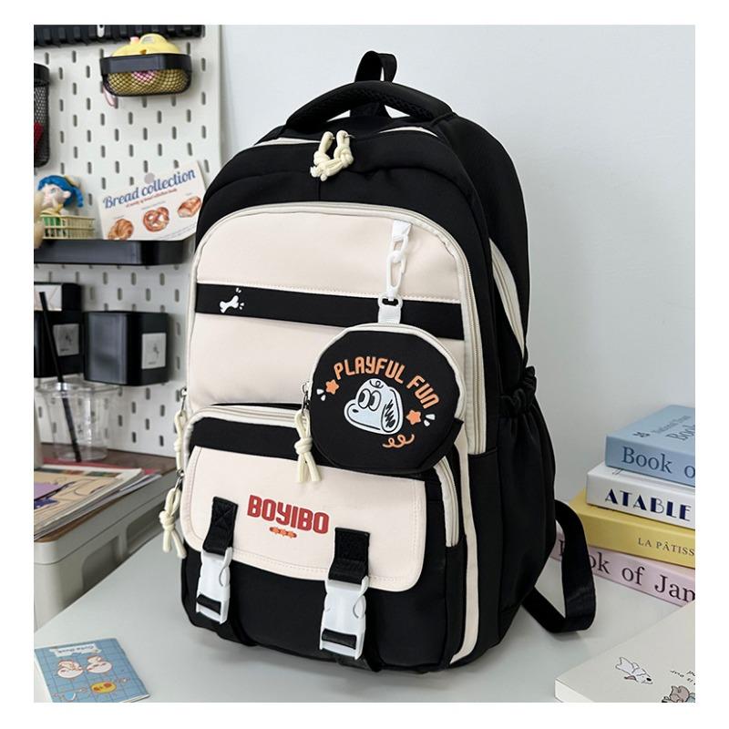 School Bag New High-value College Style Fresh and Sweet Contrasting Color Backpack Junior High School Students Lightweight Large-capacity Backpack