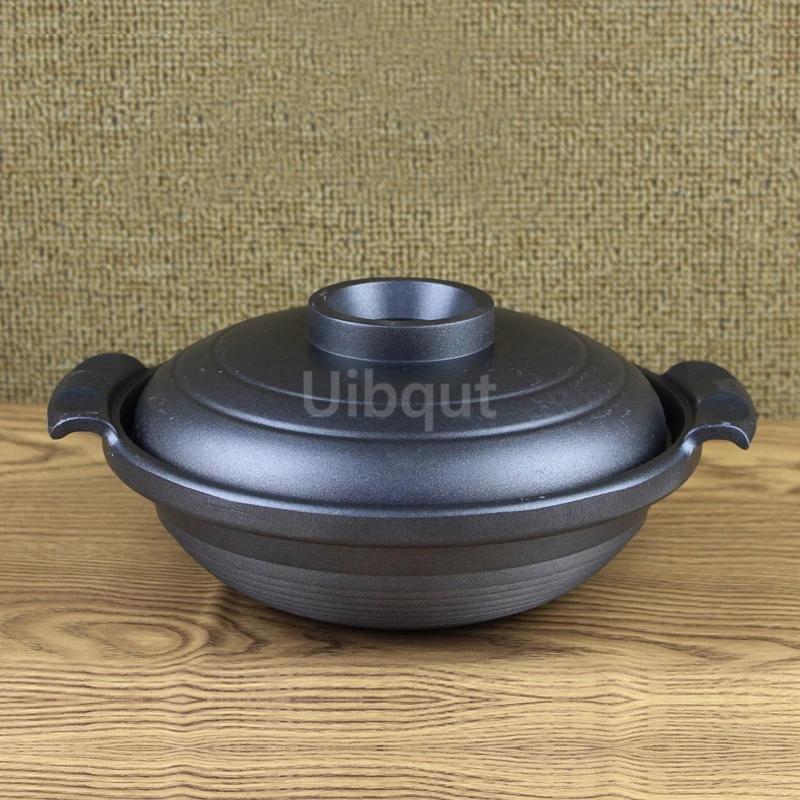 Geschmortes Hähnchen im Topf Reis und Auberginen Topf Kleiner Pfannenreis Japanische und Koreanische Küche Schmortopf Aluminiumlegierung Sandtöpfe