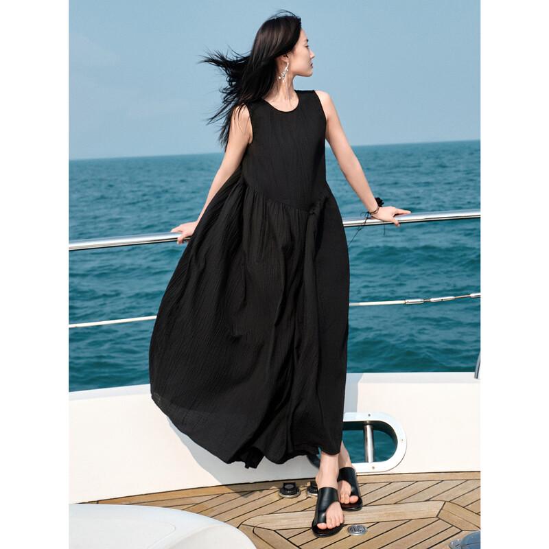 Annaco Lyocell Bubble Cotton Sleeveless Dress