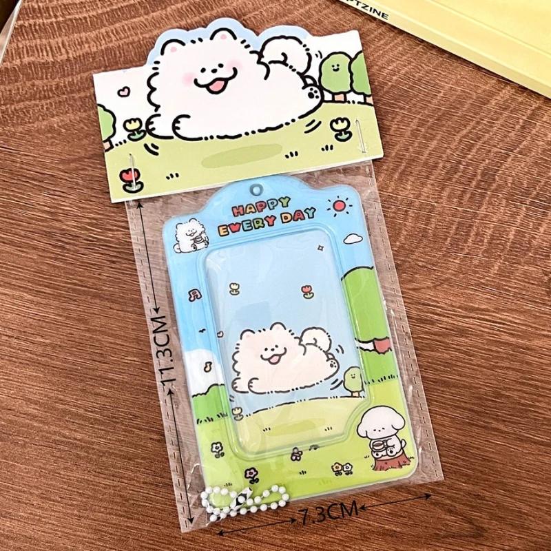 

Мультяшные фоторамки серии «Животные» с цепочкой 3 дюйма Рамка для фото K-pop айдола для студентов Украшение для рабочего стола Корейский стиль 2025