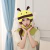 3D Honeybee Hat for Adult Children Cartoon Plush Hat Party Headgear Festival Holiday Photo Props Cap Costume Accessories