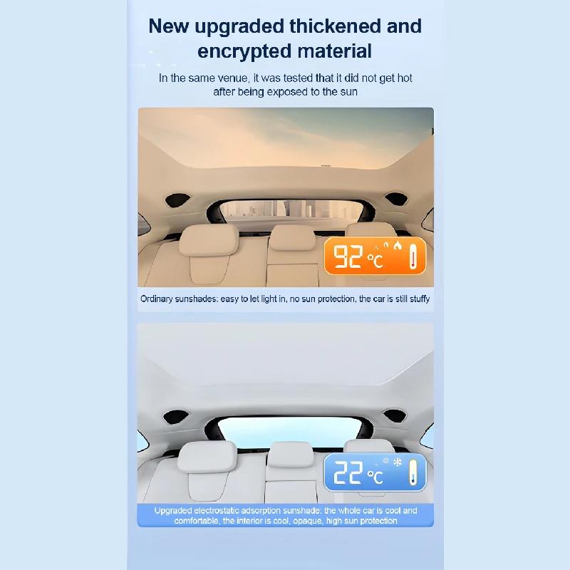 Car Sunroof Sunshade For Smart 1 Car Accessories Jingling #1 ulation Electrostatic Adsorption Outdoor Protection Shades Parts