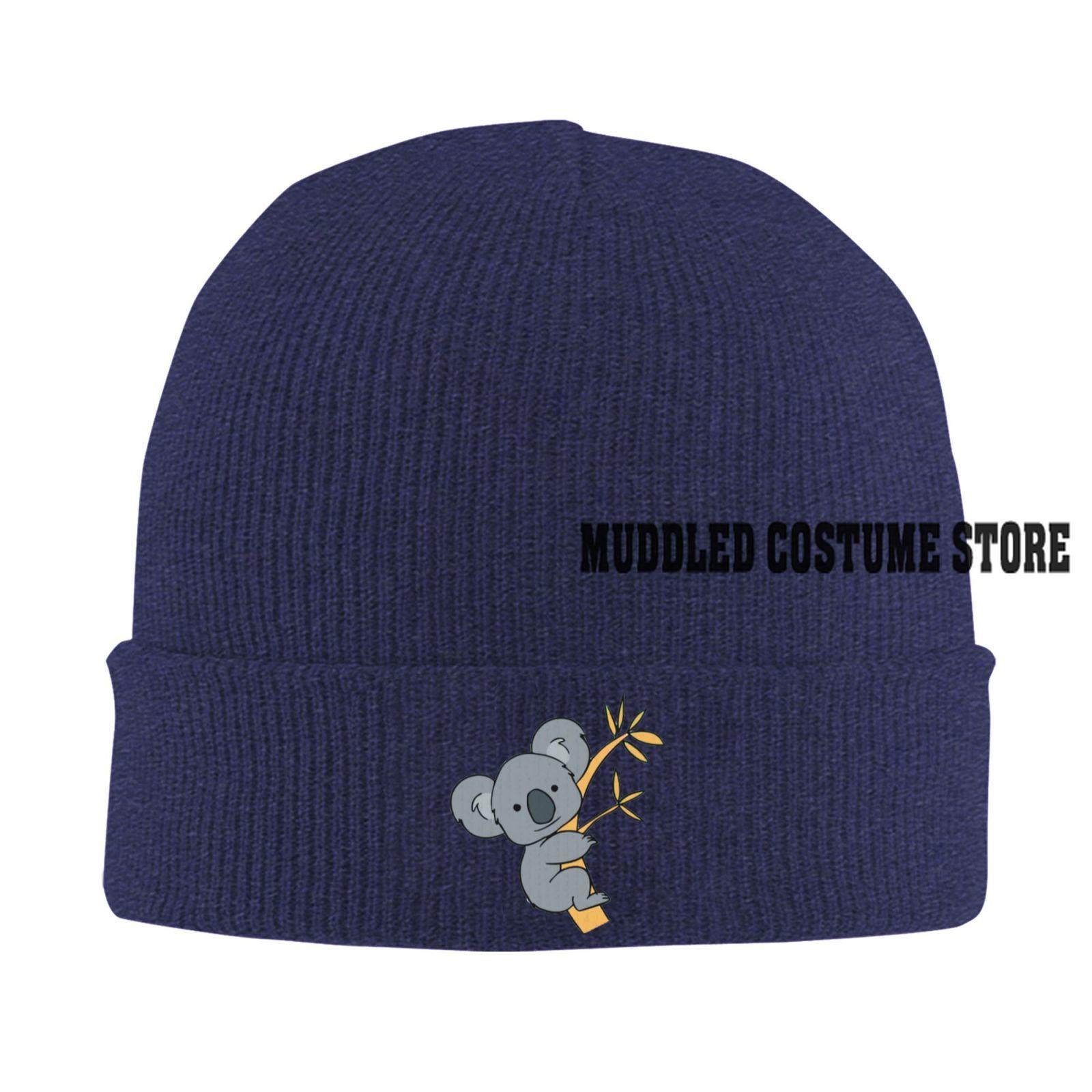 

Cute Koala Pattern Knitted Hat for Women Men Bonnet Hats Unisex Winter Skullies Beanies Acrylic Warm Melon Cap One Size