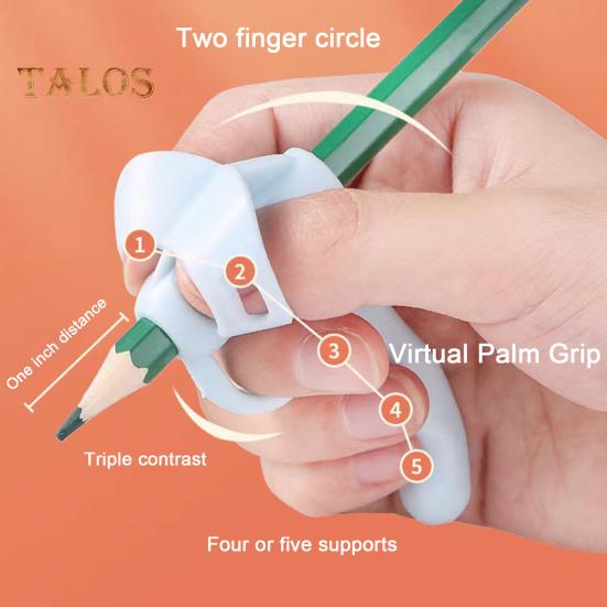 Suport pentru creion pentru copii, 4 buc, design ergonomic, creioane corectoare pentru pix, antrenament de scriere, mânere din silicon pentru degete, ajutor pentru prindere stilou