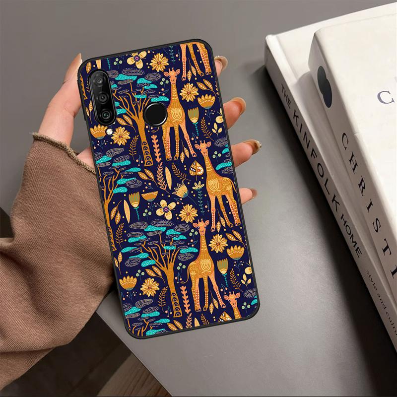 Giraffe Art For Huawei P40 P20 P30 Lite P60 Pro Nova 12i 12s 11i 10 9 SE 5T Y91 Y90 Y60 Y70 Y72 Y61 Case