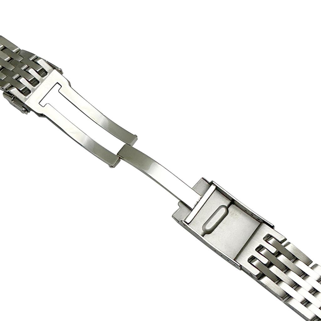 Braun Sieben-Perlen Edelstahl-Uhrenarmband für Avenger, Super Ocean, Aviation Chronograph Herrenuhr, 22/24mm Kettenzubehör