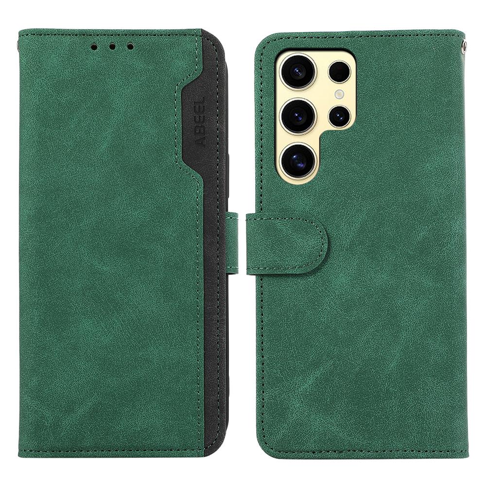 ABEEL For Samsung Galaxy S21 Ultra 5G Phone Case Color Matching RFID Blocking Wallet Leather Cover