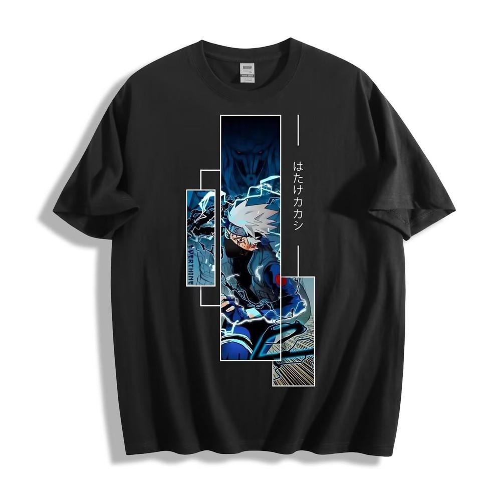 

Naruto Kakashi Hatake Lightning Style T-Shirt - Ninja Anime Graphic Tee 4XL