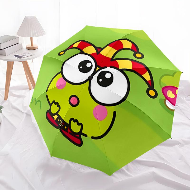 

1pc Jester Hat Outdoor Umbrella - Automatic Opening/Closing, Foldable Design, Iron Frame, Festival Gift for Fans, Travelers, Daily Use.Z069