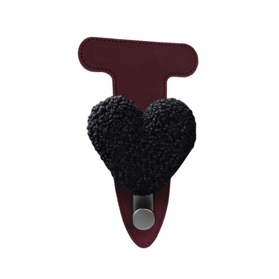 

Car Hook Heart Decor Faux Leather Heavy Duty Car Hook Hanging Bags Keys Clothes Sundries Auto Organizer Holder