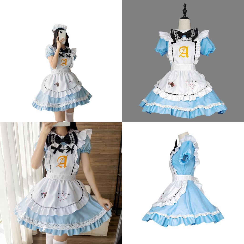 Costume da Cosplay da Cameriera di Alice nel Paese delle Meraviglie Serie Carte da Gioco