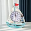 Nautical Style Clock Retro Sailboat Desk Clock Home Decor Living Room Ornaments Sea Theme Mediterranean Office Decor Crafts