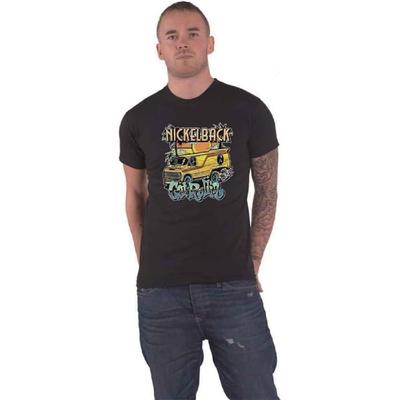 Rock Off Officially Licensed Products Nickelback Get Rollin Band Logo T Shirt Black