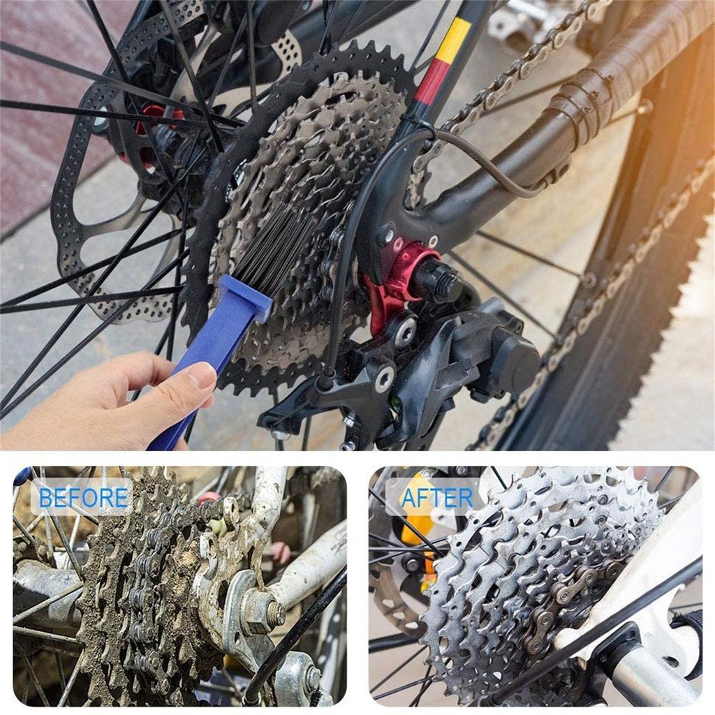 Portable Bicycle Motorcycle Chain Cleaner Brush Road Mountain Bike Clean Scrubber Wash Tool Kit Cycling Cleaner Maintenance