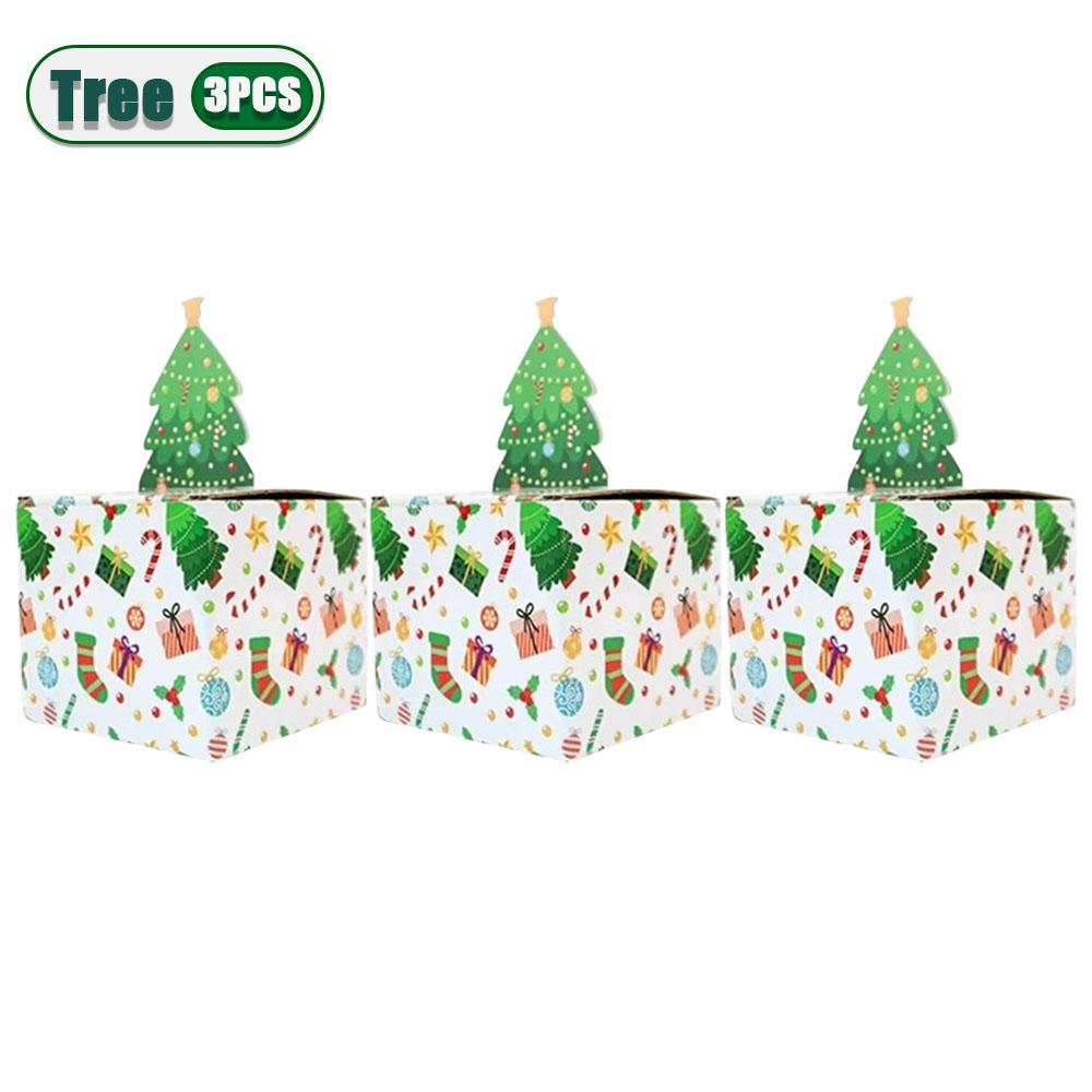 Christmas Surprise Box Festive Money Draw Gift Box with Santa Claus Elk Tree Pattern Holiday Party Supplies Home Decoration