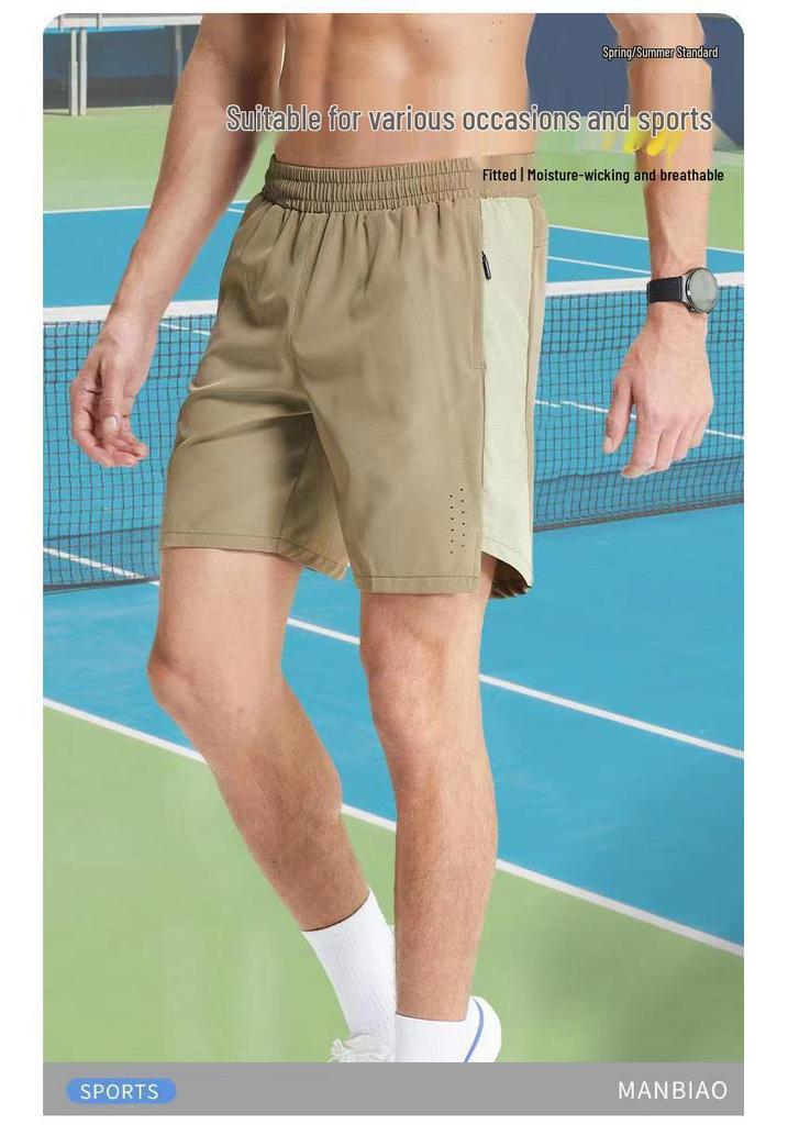 2024 Quick-Dry Men's Casual Running Shorts - European & American Style, Loose Fit, Five-Point, Perfect for Outdoor Sports & Fitness