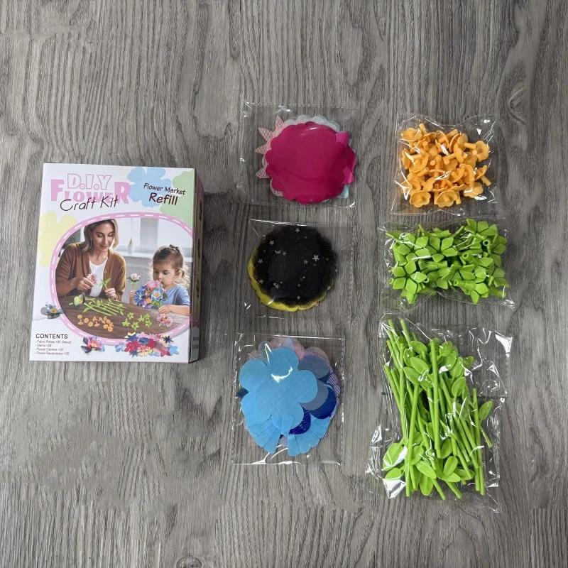 

Детский набор для создания букета из цветов своими руками, развивающий набор для творчества, набор для создания цветочной композиции своими руками, детская игрушка, сделай сам подарок на день рождения, праздник