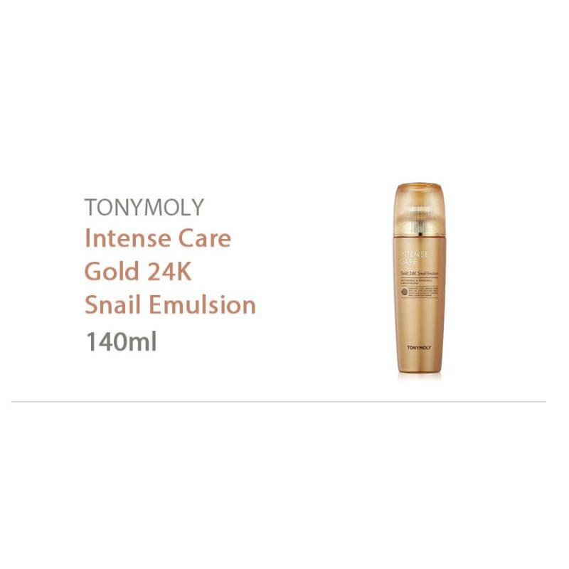 Tonymoly Intensyvios priežiūros auksinė 24 karatų sraigių emulsija 140 ml