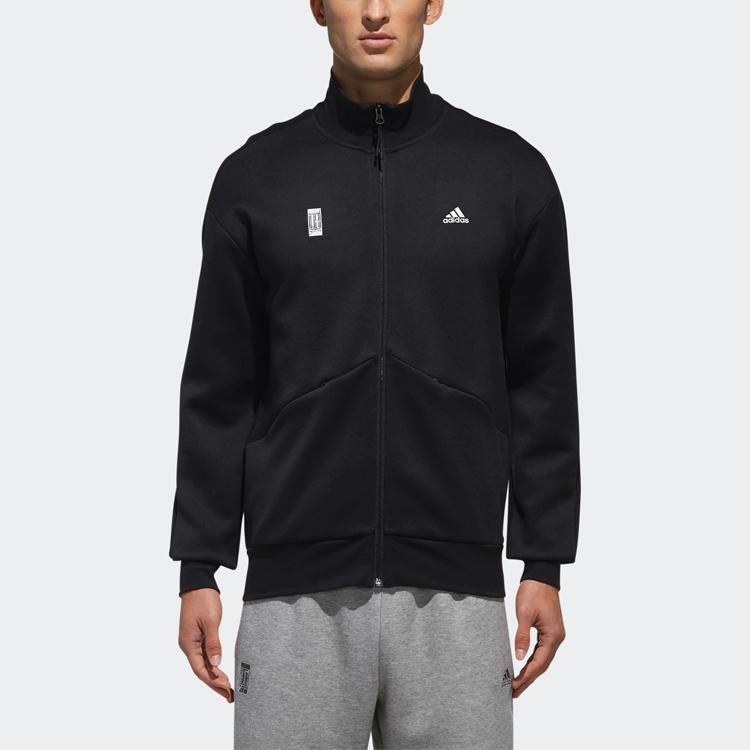 Adidas Martial Arts Logo Stand Collar Jacket Men Outerwear Black DM5189