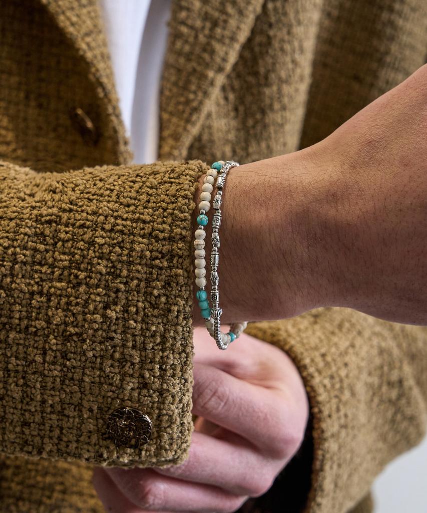 Trip Le Sens Seed Stone And Pearl Bracelet_Turquoise Stone