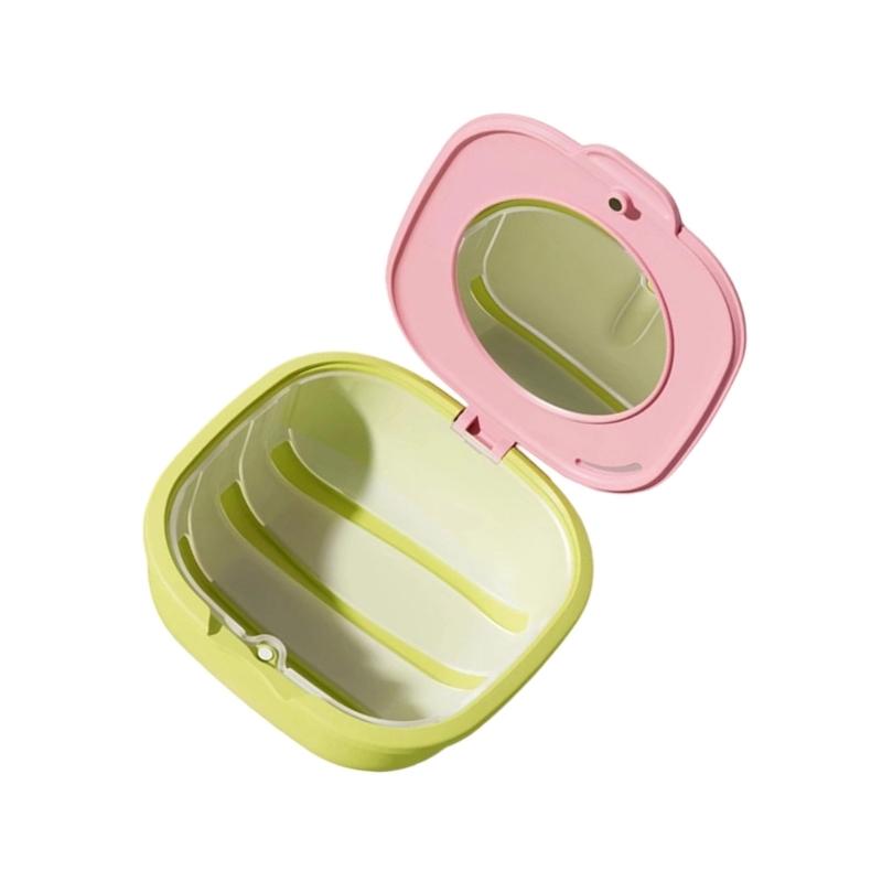 Compact Portable Retainers Case Holder for Invisible Aligners Hygienic Storage Box with Secure Lid Design