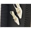 French Low Heel Small Heel Bag Head Sandals Shoes 2025 New Spring and Summer Bow Evening Single Shoes French Square Head