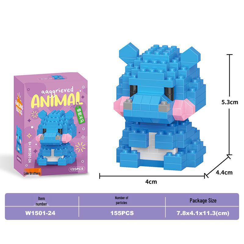 Lele Brothers Micro Building Blocks - Educational Small Animal Sets for Kids, Compatible with Lego, Boys' Toy Gifts