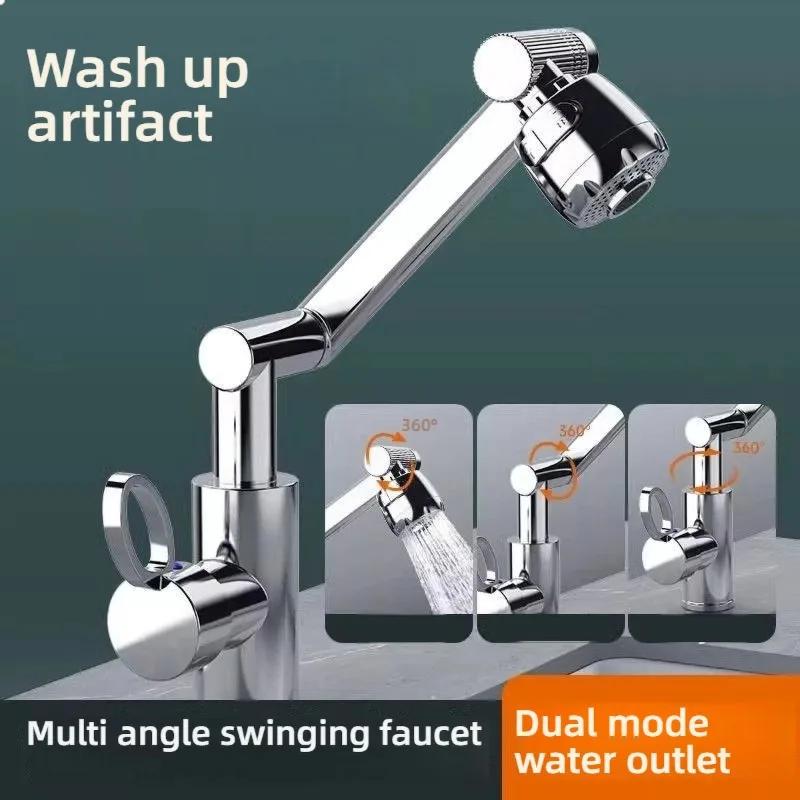 Spültisch Warm- und Kaltwasserhähne Mechanische Badezimmerwaschtisch- und Sensor-Universalarmverstellung Küchen-Spritzwasserschutzhähne