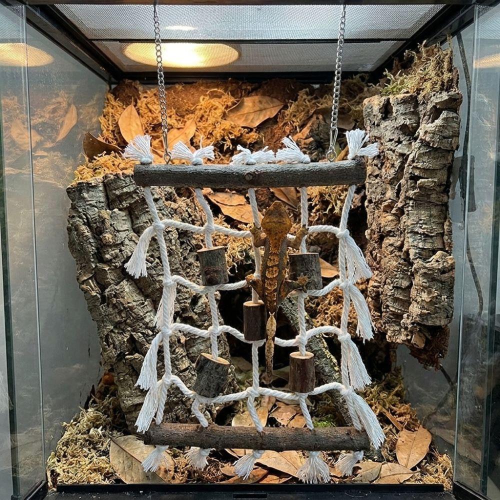 Natural Reptile Weaving Climbing Net Linen-cotton Bird Climbing Frame Climbing Pet Animals