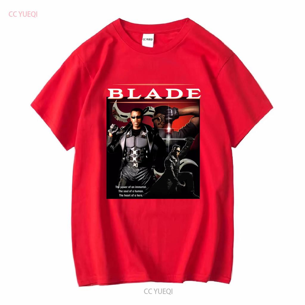 Blade Wesley Snipes Vampire Horror Movie T Shirt Vintage Washed Stylish Unisex Fashion Slightly Streetwear Graphic