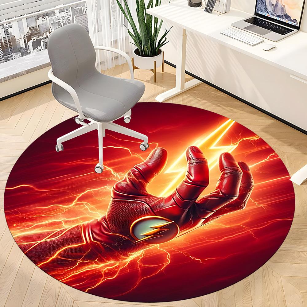 1pc Flash, Superhero Chair Carpet for Office Non-Slip, Indoor Non-Slip Washable Carpet, Non-Shedding Mat For Office yy251030057