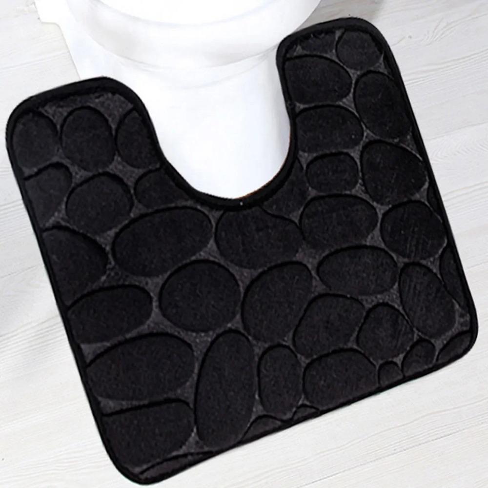 U-Shape Bathroom Toilet Foot Mats Waterproof Mats Bathroom Absorbent Non-Slip Quick Dry Mats