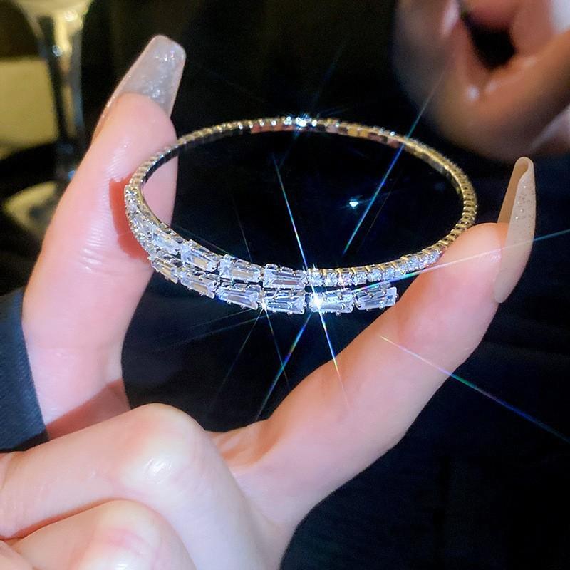Electroplated Zircon Sun Love Bracelet Niche Sweet Versatile Bracelet Temperament Light Luxury High-end Jewelry Women