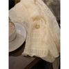 2025 Early Autumn Chic Lace Mesh Blouse for Women