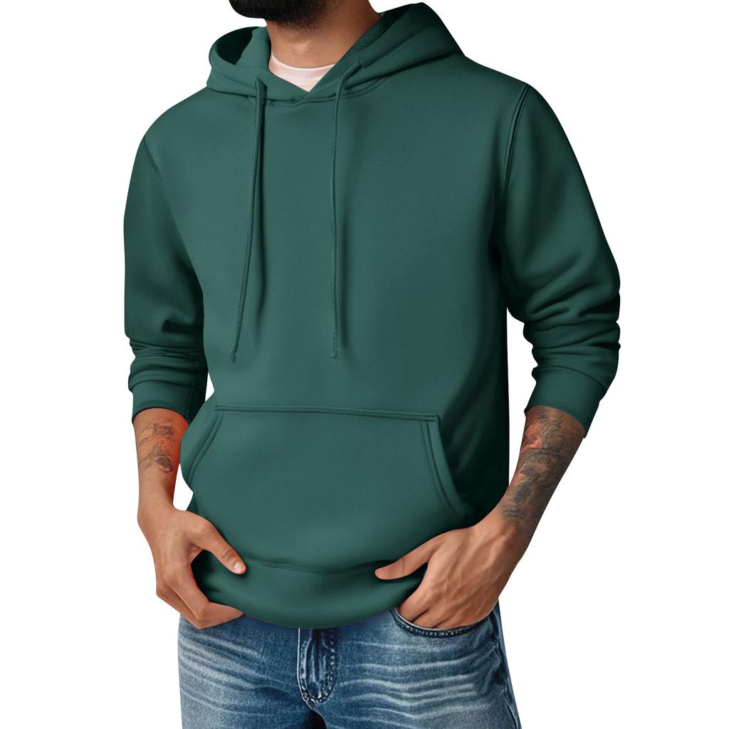 Hoodies For Men Long Sleeve Hooded Sweatshirts With Pockets Casual Fall Winter Fleece Pullover Tops