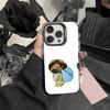 Goofy C-Dogs Big eyes Phone Case For iPhone17, 16,15,14,13,12 Pro Max Black Candy Matte Shockproof Cover