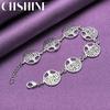 CHSHINE 925 Sterling Silver Tree of Life Round Chain Bracelet For Women Fashion Charm Wedding Party Jewelry