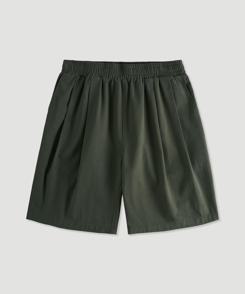 UNTAPPED STUDIO [2Pack] Bermuda Cotton Double-Pleated Wide Half Shorts 3 Colors
