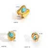 Geometrischer Edelstahlring für Damen mit Edelsteinakzenten Handgefertigter Schmuck