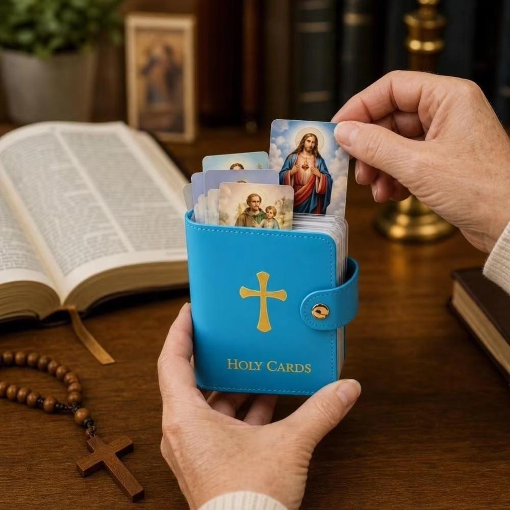 40 Slots Holy Card Booklet Compact Card Collection Case Prayer Card Organizer  Christian Gift