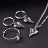 100% Stainless Steel Heart Jewelry Set For Women Accessories Cute Girl Supplies Love Earrings/Rings/Necklace Fashion Party Gift