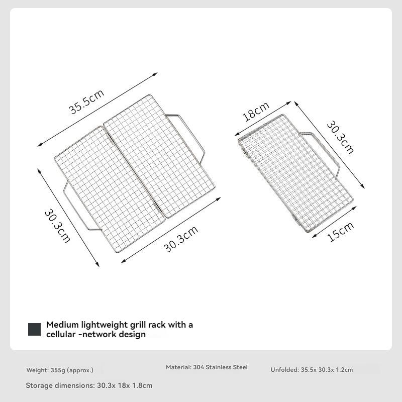 CAMPINGMOON MT-2-W2 BBQ Grill Mesh 304