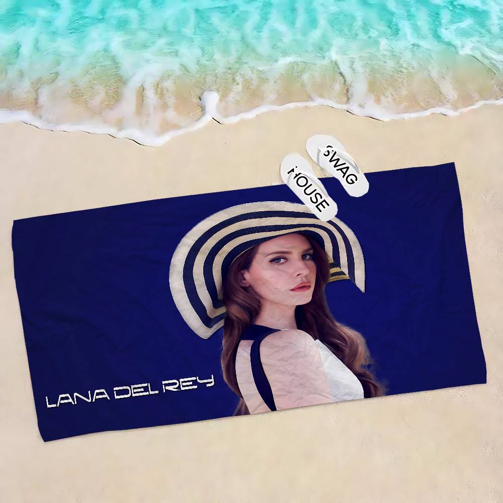 Sängerin Lana Del Rey Bluebird Mikrofaser Strandtuch Saugfähig Schnelltrocknend Weich Yoga Schwimmen Resort Bergsteigen Handtuch